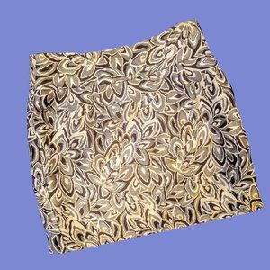 Glittery Gold Floral Brocade Skirt